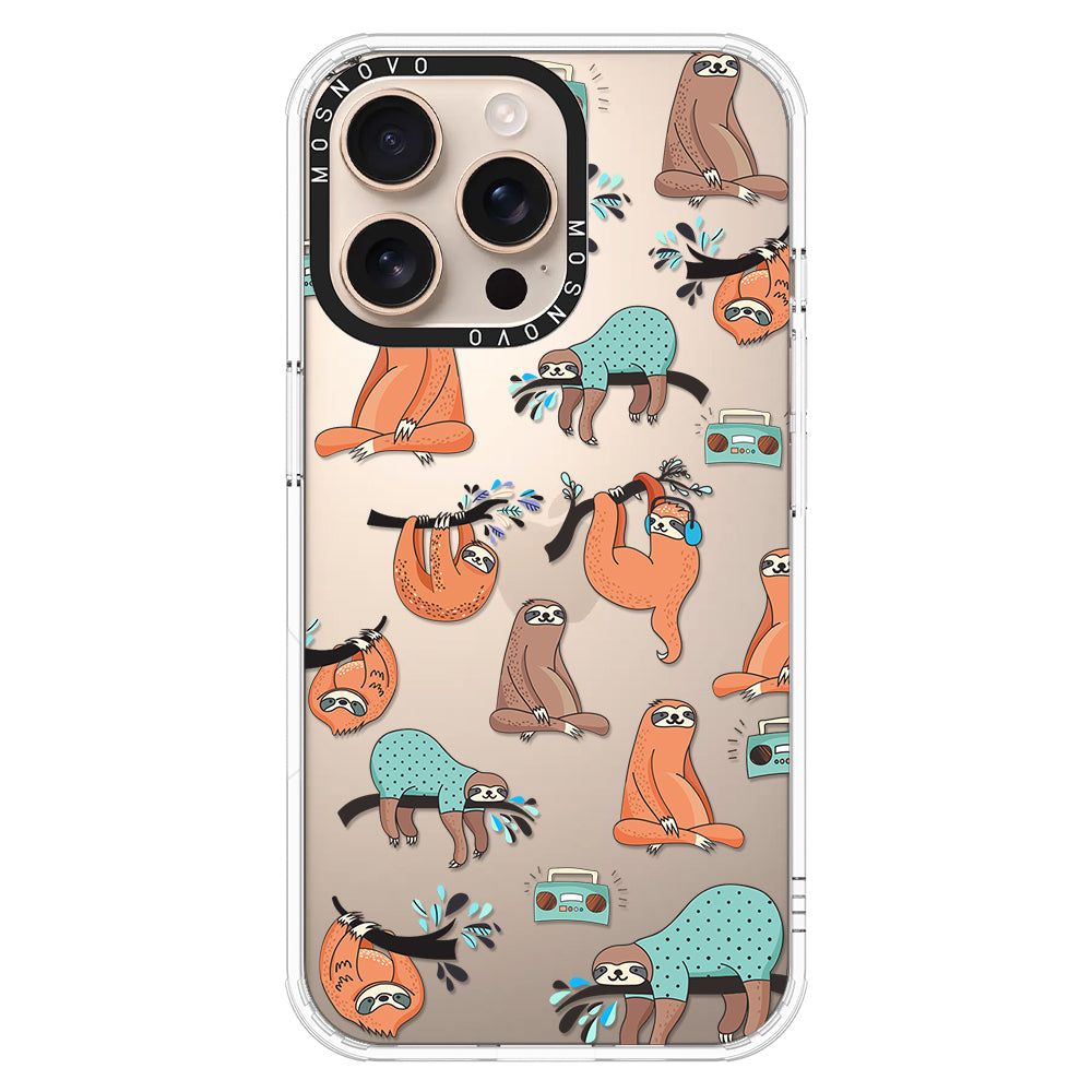 Musical Sloth Phone Case - iPhone 16 Pro Max Case - MOSNOVO