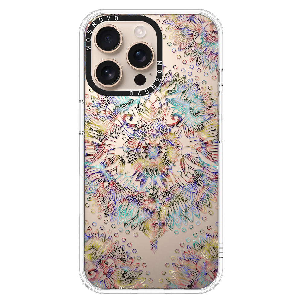 Rainbow Mandala Phone Case - iPhone 16 Pro Max Case - MOSNOVO