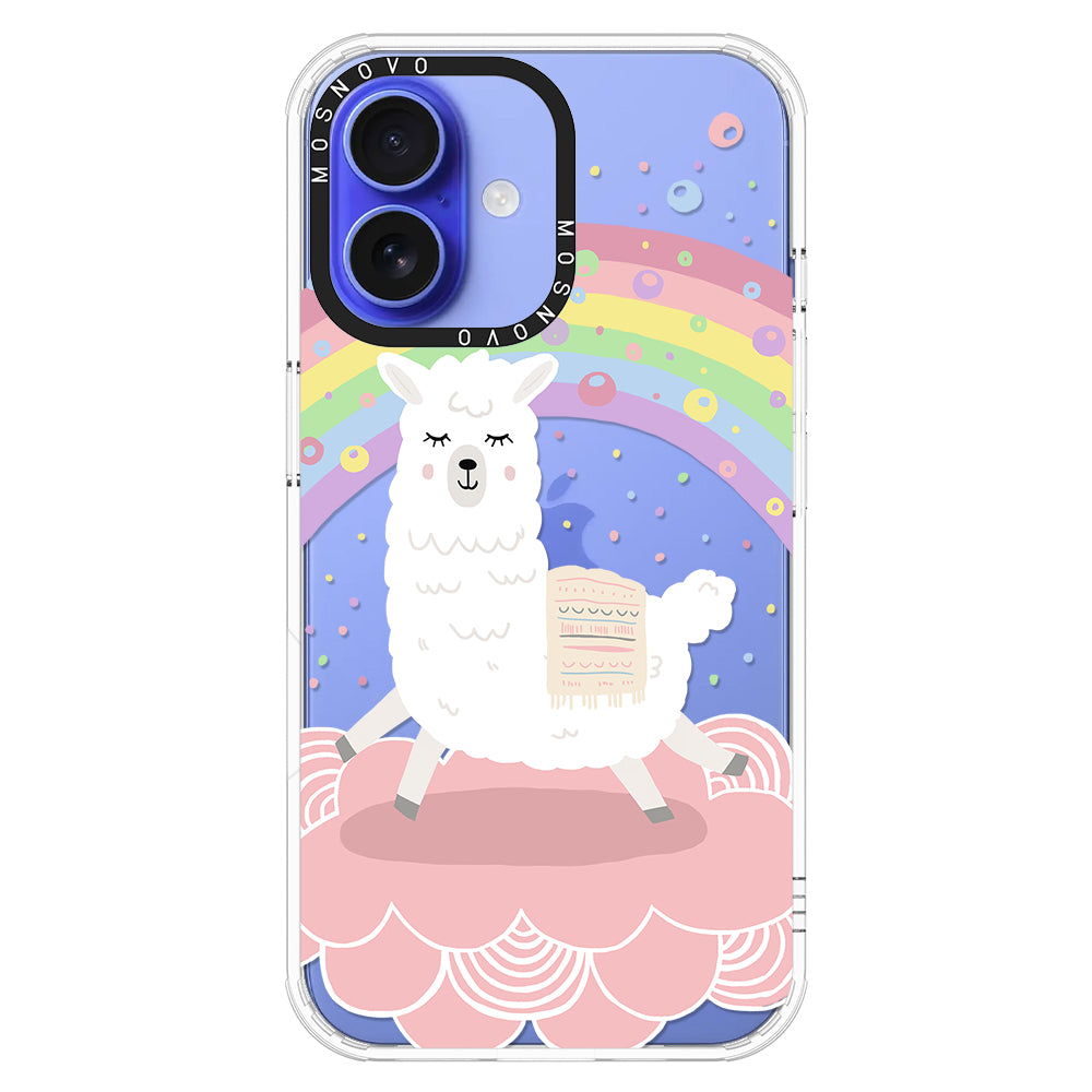 Rainbow Alpaca Phone Case - iPhone 16 Case - MOSNOVO