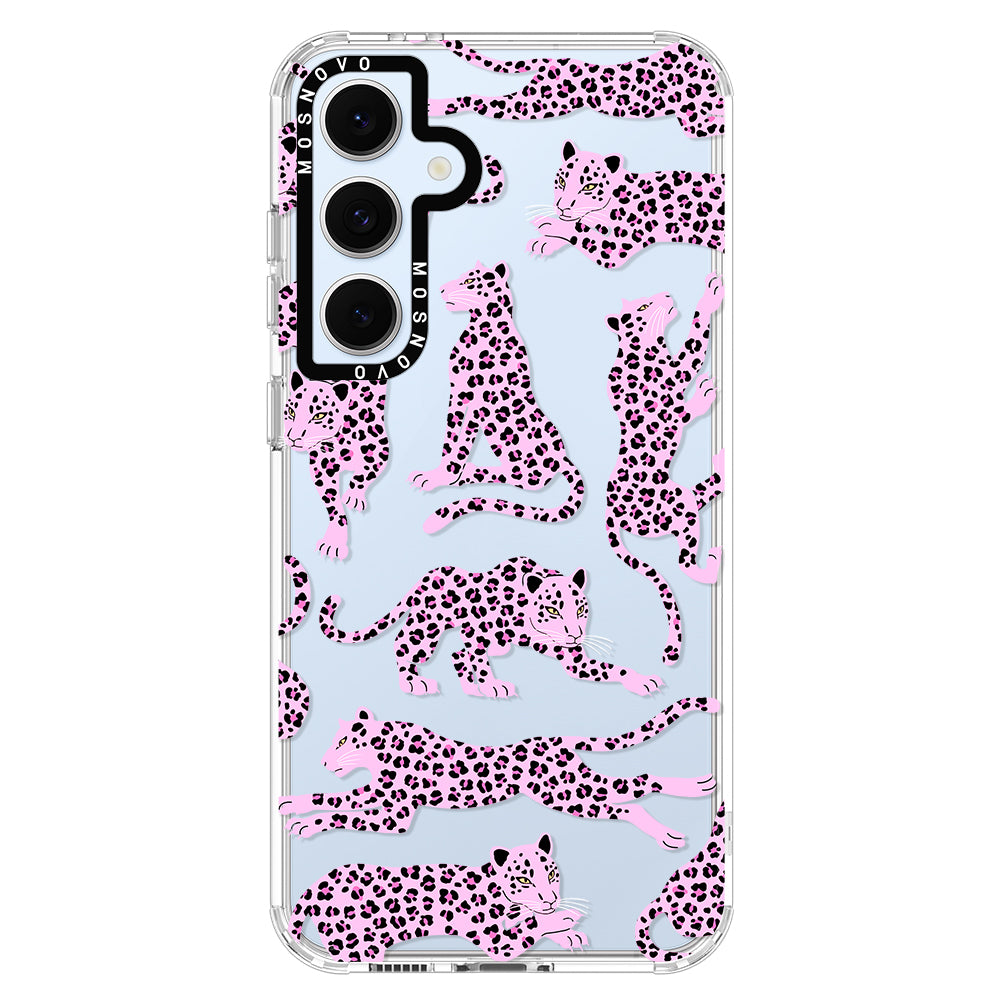 Pink Leopard Phone Case - Samsung Galaxy S24 FE Case - MOSNOVO