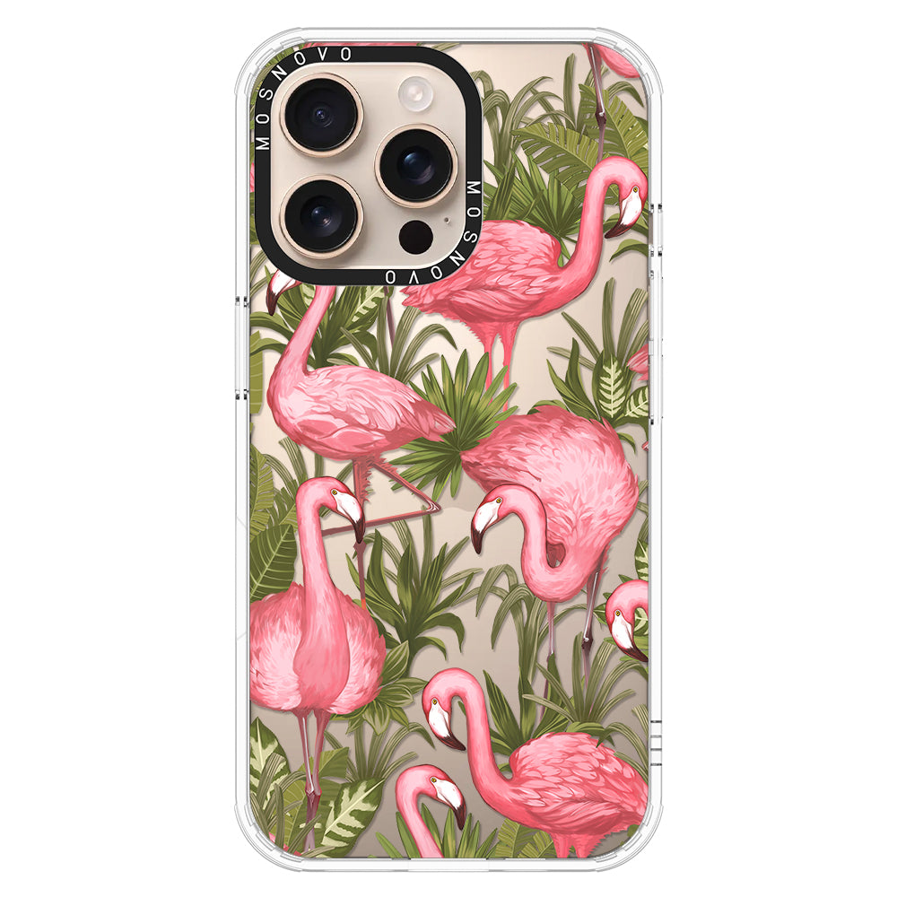 Jungle Flamingo Phone Case - iPhone 16 Pro Max Case - MOSNOVO