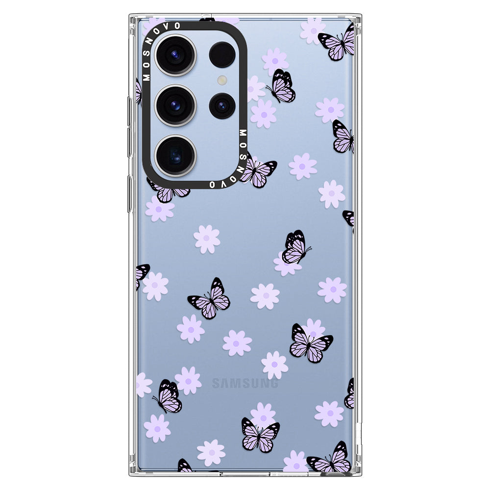 Lilac Butterfly Phone Case - Samsung Galaxy S23 Ultra Case