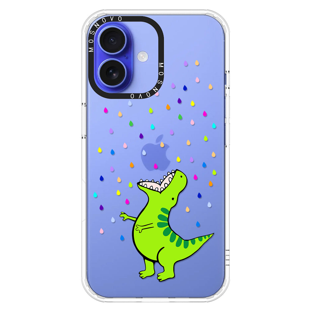 Rainbow Dinosaur Phone Case - iPhone 16 Plus Case - MOSNOVO