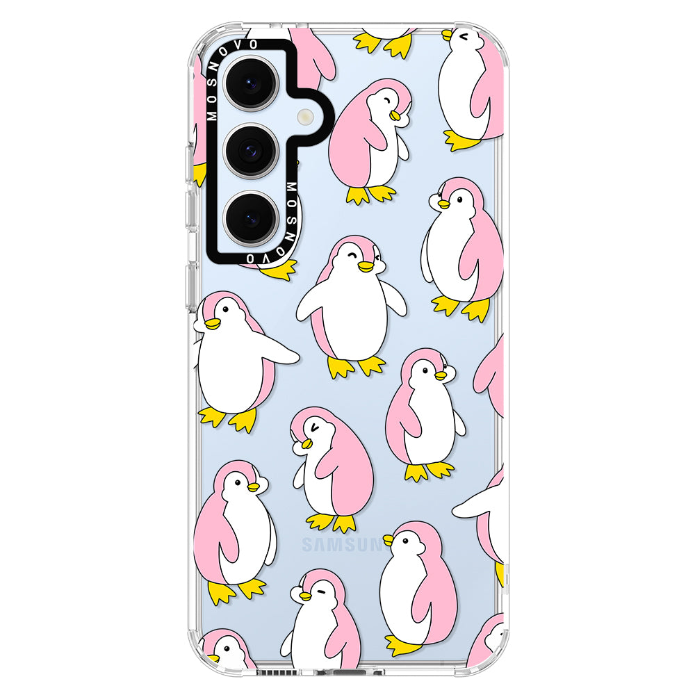 Pink Penguins Phone Case - Samsung Galaxy S24 FE Case - MOSNOVO