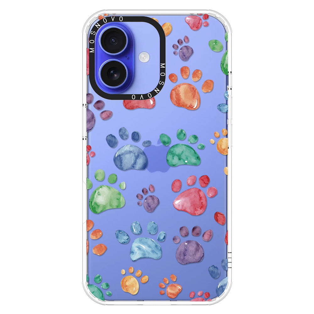 Colorful Paw Phone Case - iPhone 16 Plus Case - MOSNOVO