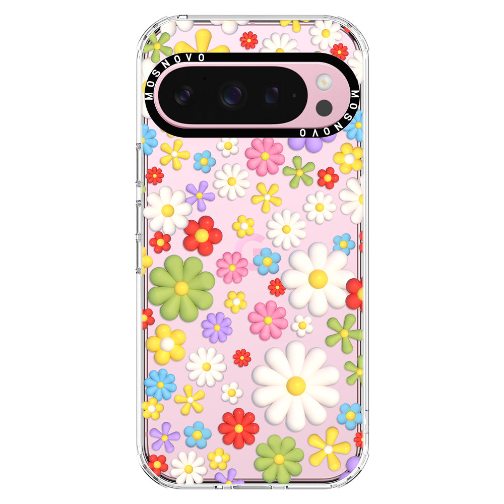 3D Flowers Phone Case - Google Pixel 9 Pro Case