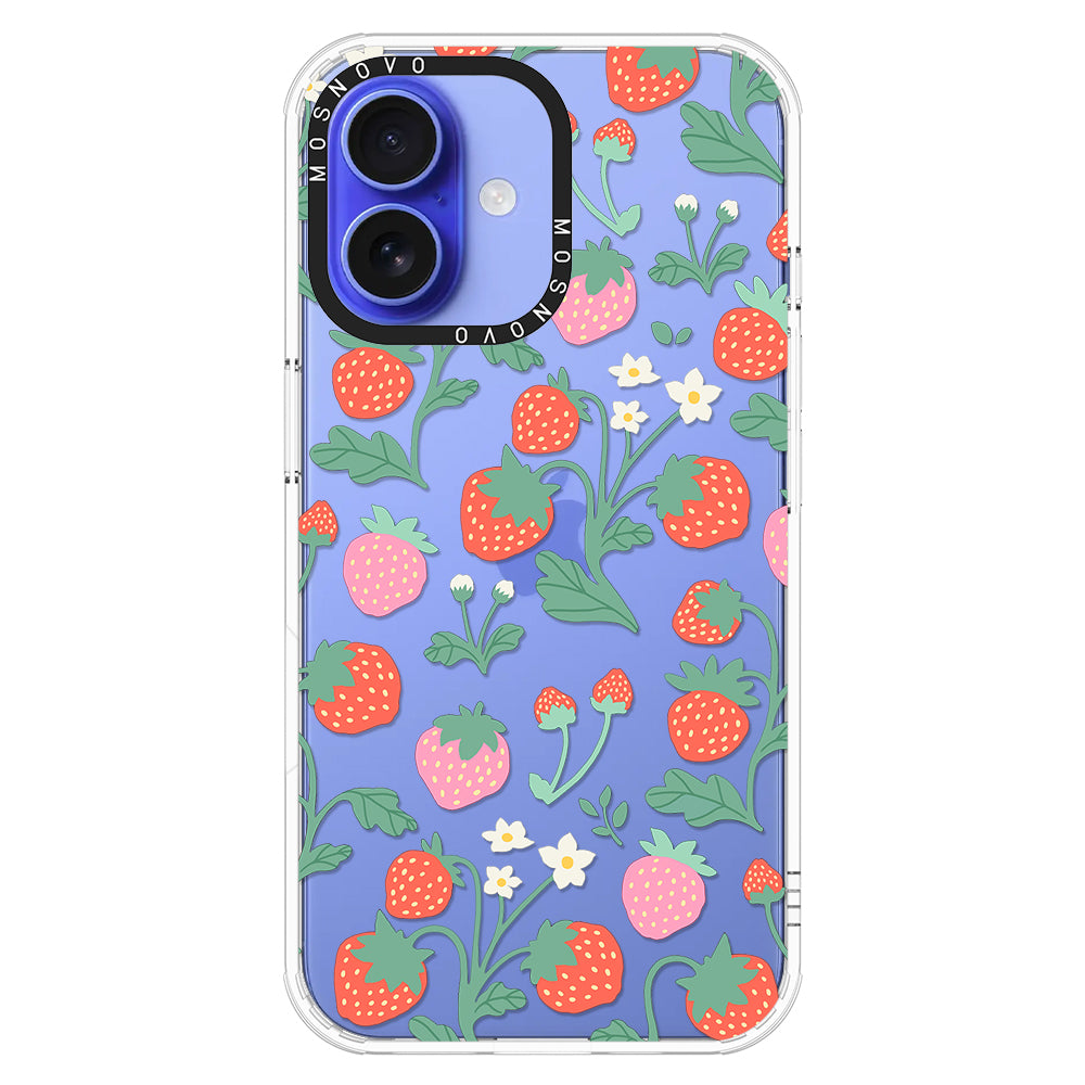 Cute Strawberry Phone Case - iPhone 16 Plus Case - MOSNOVO