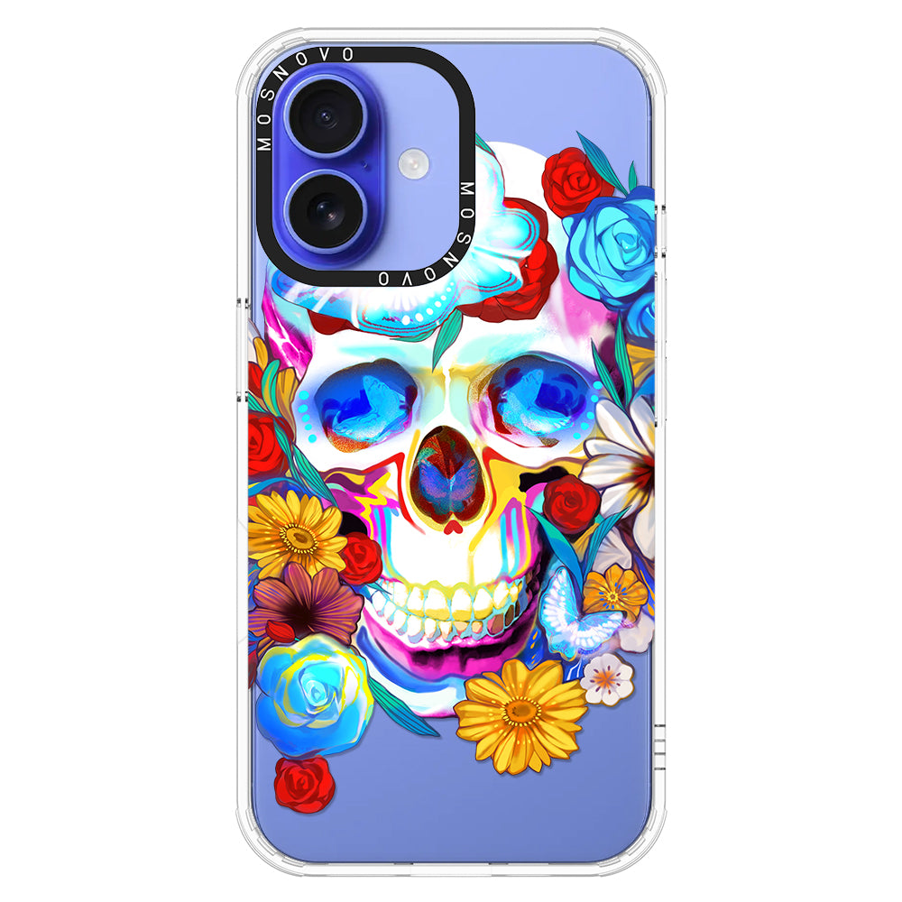 Neon Skull Phone Case - iPhone 16 Case - MOSNOVO