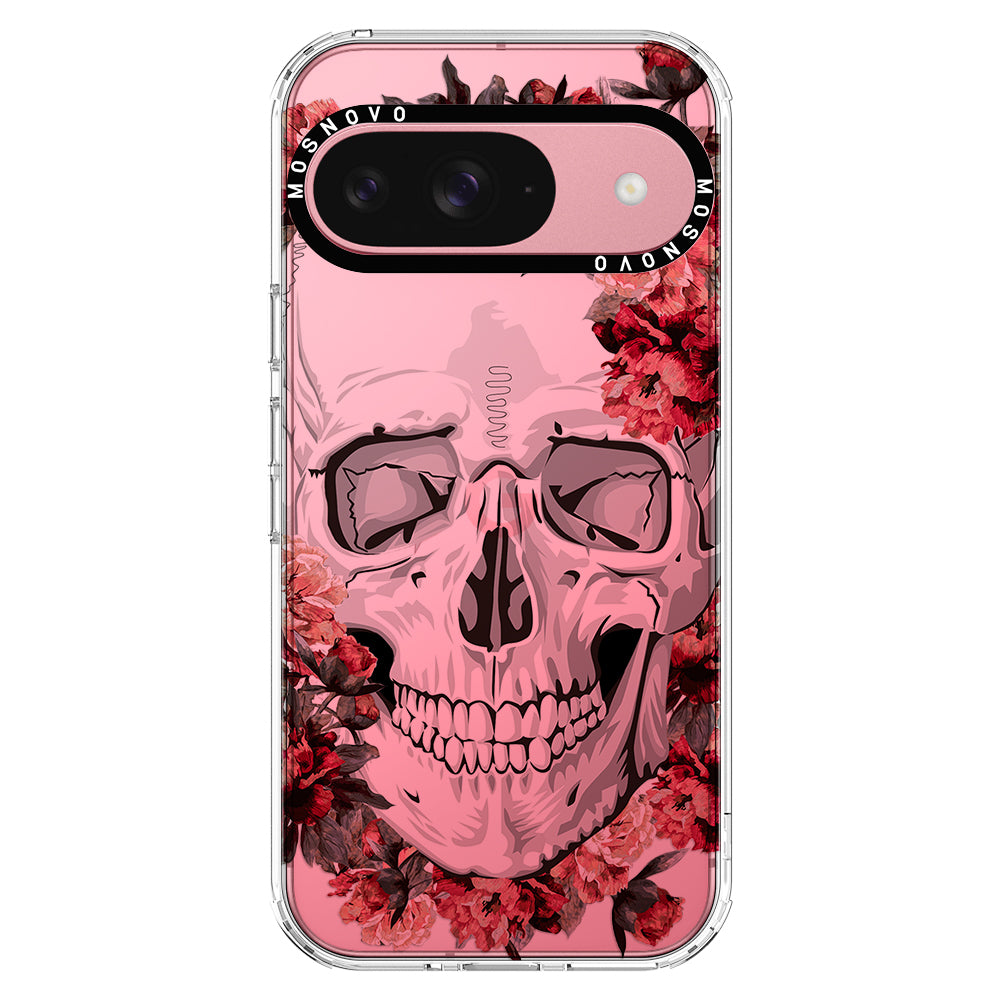 Red Flower Skull Phone Case - Google Pixel 9 Case