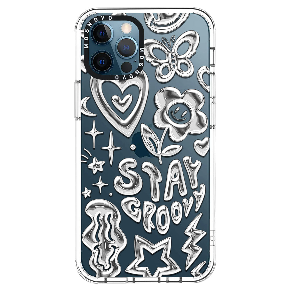 Silver Chrome Art (Flat Print) Phone Case - iPhone 12 Pro Max Case