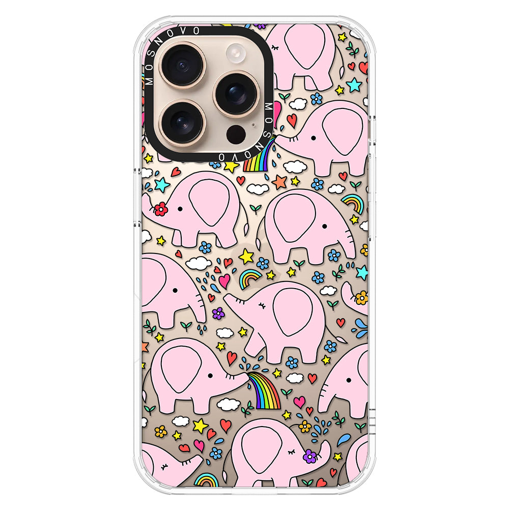 Pink Elephant Phone Case - iPhone 16 Pro Max Case - MOSNOVO