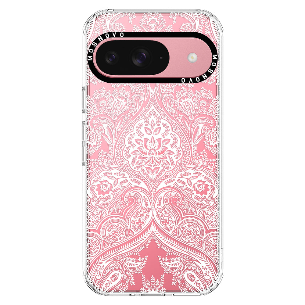 White Damask Phone Case - Google Pixel 9 Case