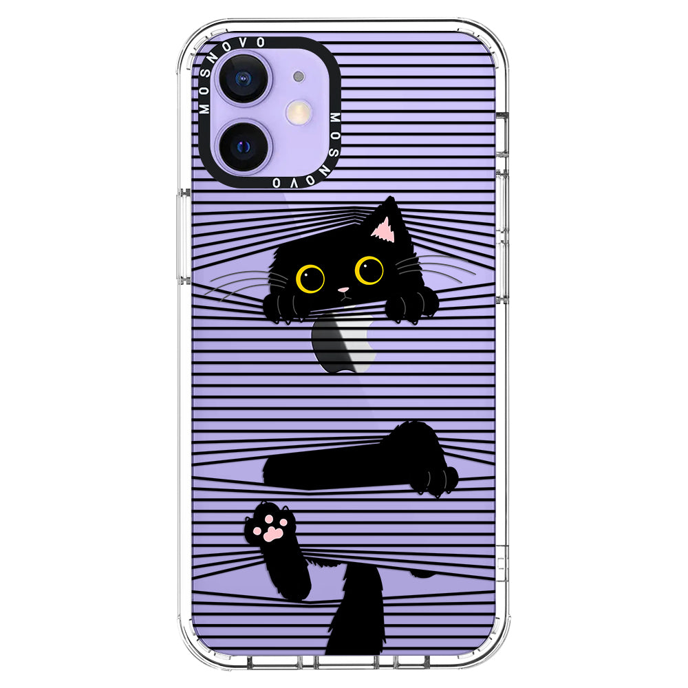 Hidden Black Cat Phone Case - iPhone 12 Case