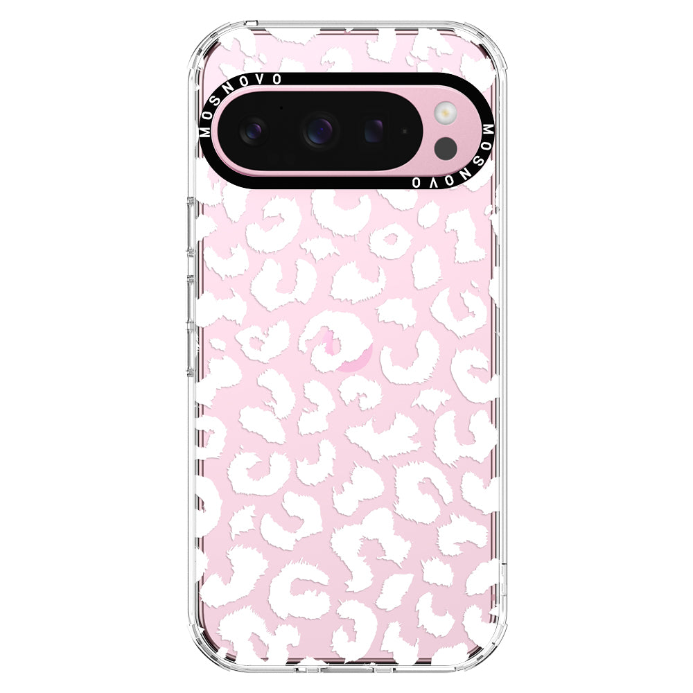 White Leopard Print Phone Case - Google Pixel 9 Pro XL Case