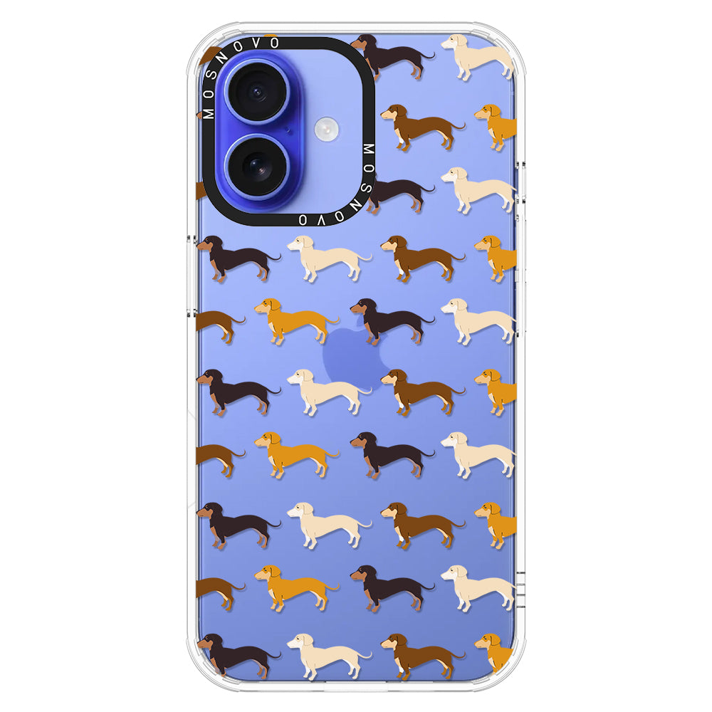 Cute Dachshund Phone Case - iPhone 16 Plus Case - MOSNOVO