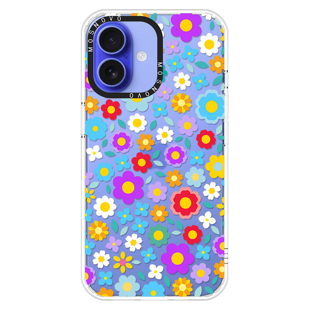 Retro Flower Phone Case - iPhone 16 Case - MOSNOVO