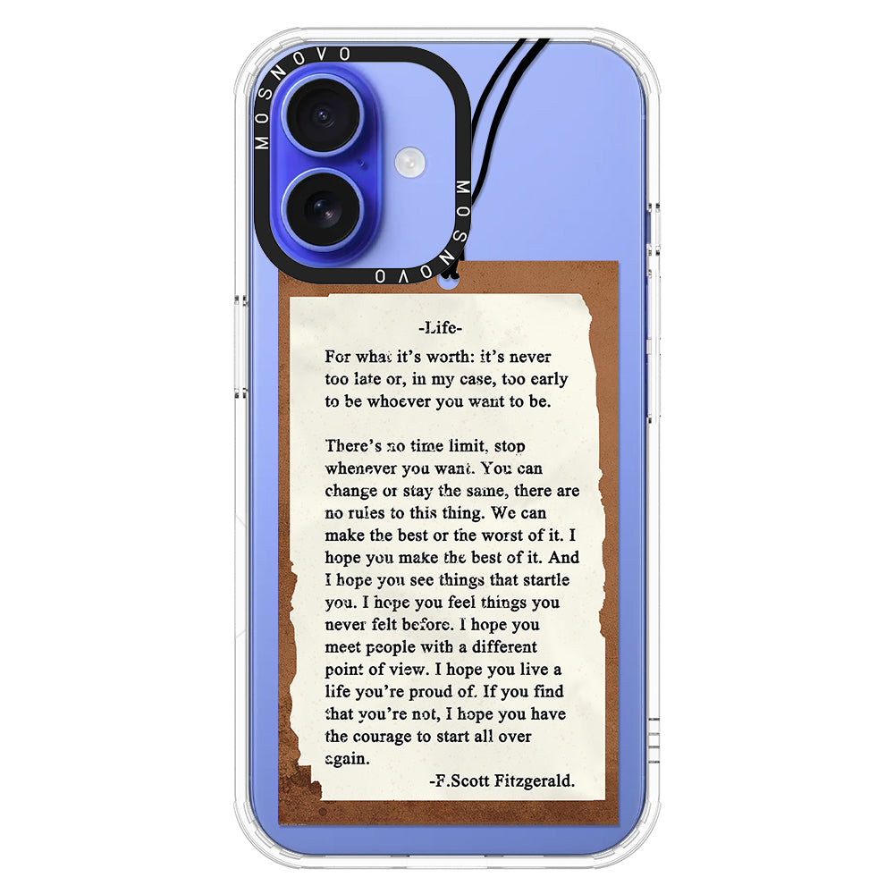 Life Quote Phone Case - iPhone 16 Case - MOSNOVO