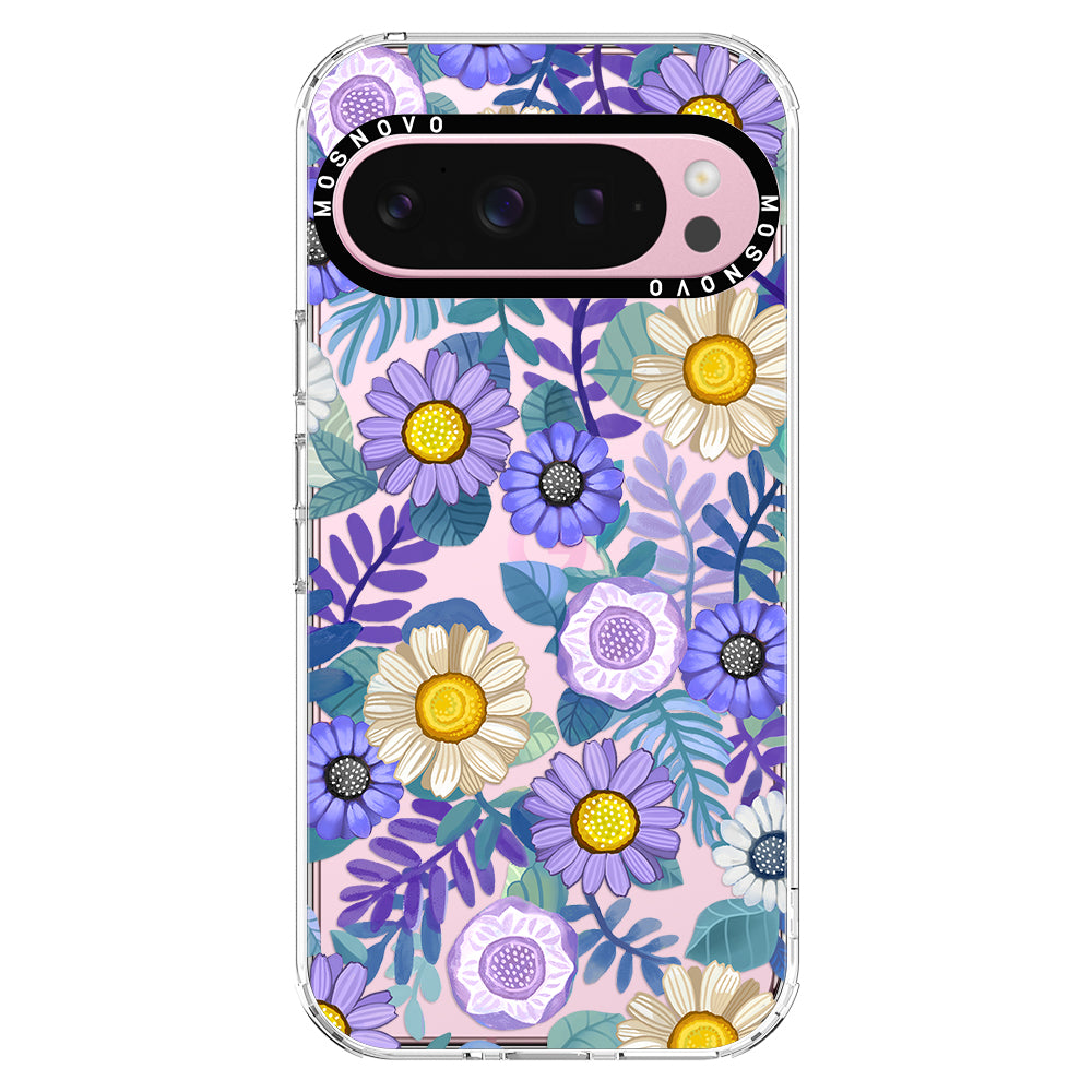 Purple Floral Phone Case - Google Pixel 9 Pro Case