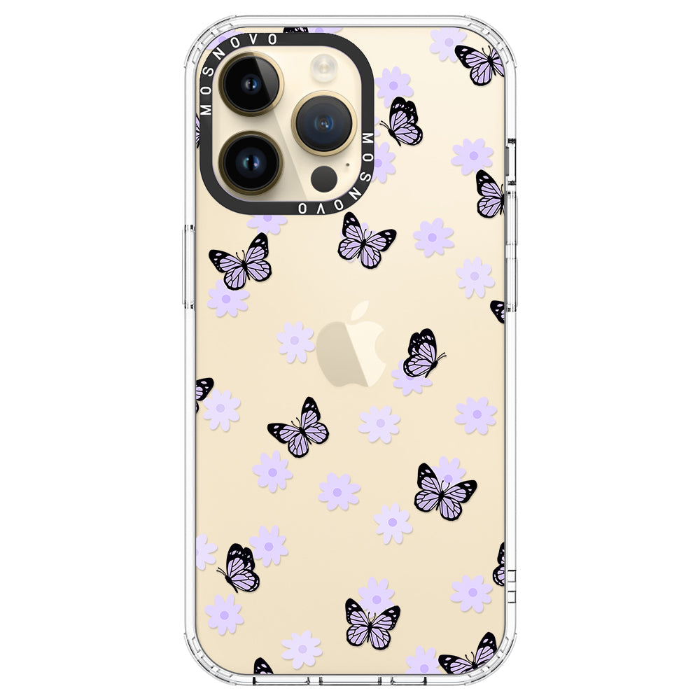 Lilac Butterfly Phone Case - iPhone 14 Pro Max Case