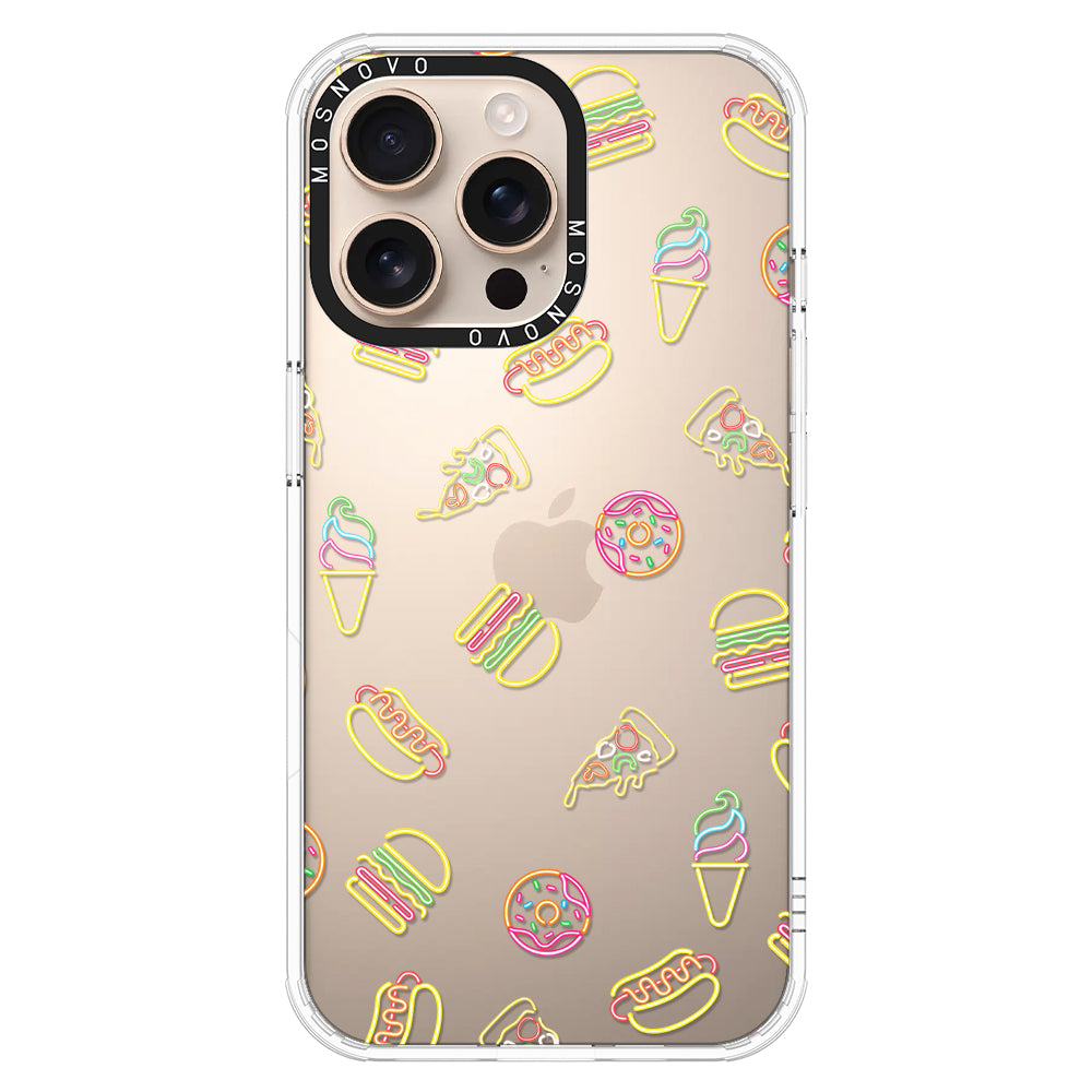 Neon Burgers Phone Case - iPhone 16 Pro Max Case - MOSNOVO