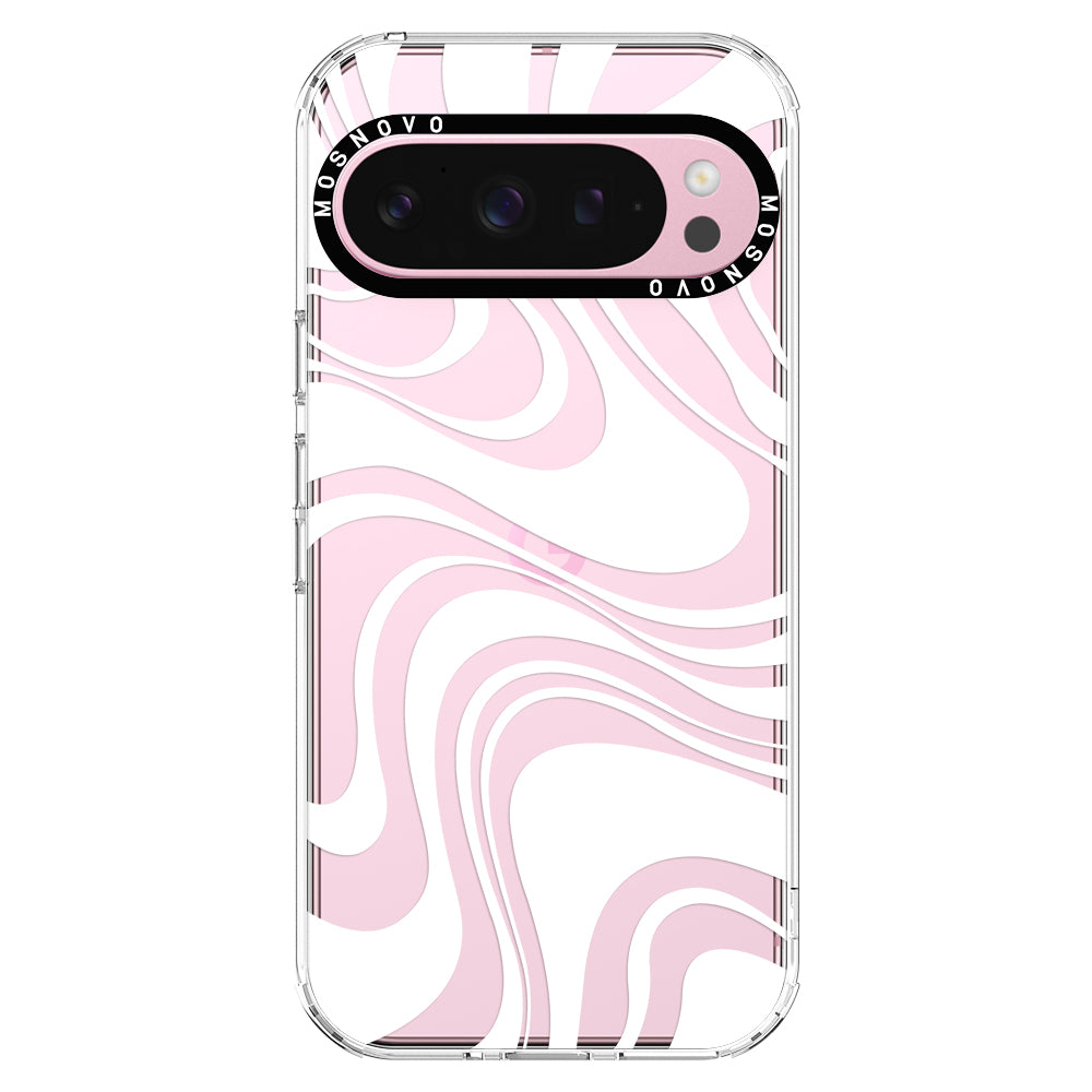 White Swirl Phone Case - Google Pixel 9 Pro Case