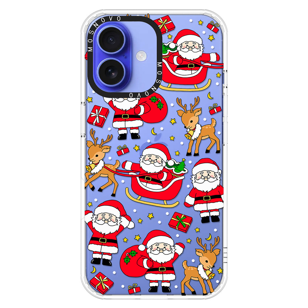 Cute Santa Claus Deer Phone Case - iPhone 16 Case - MOSNOVO