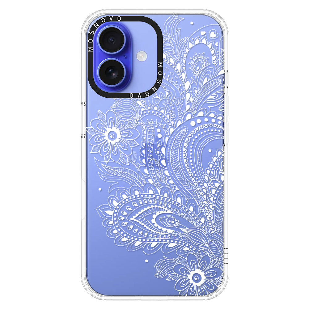 Aesthetic Flower Henna Phone Case - iPhone 16 Plus Case - MOSNOVO