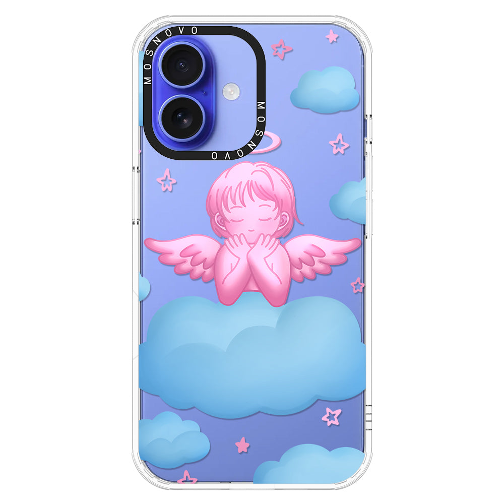 Pink Serenity Angel Phone Case - iPhone 16 Plus Case