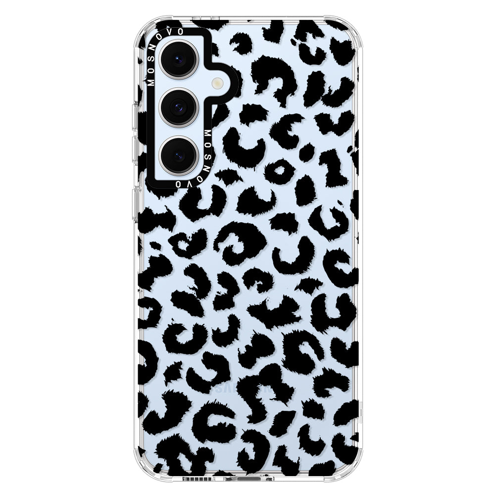 Black Leopard Phone Case - Samsung Galaxy S24 FE Case - MOSNOVO