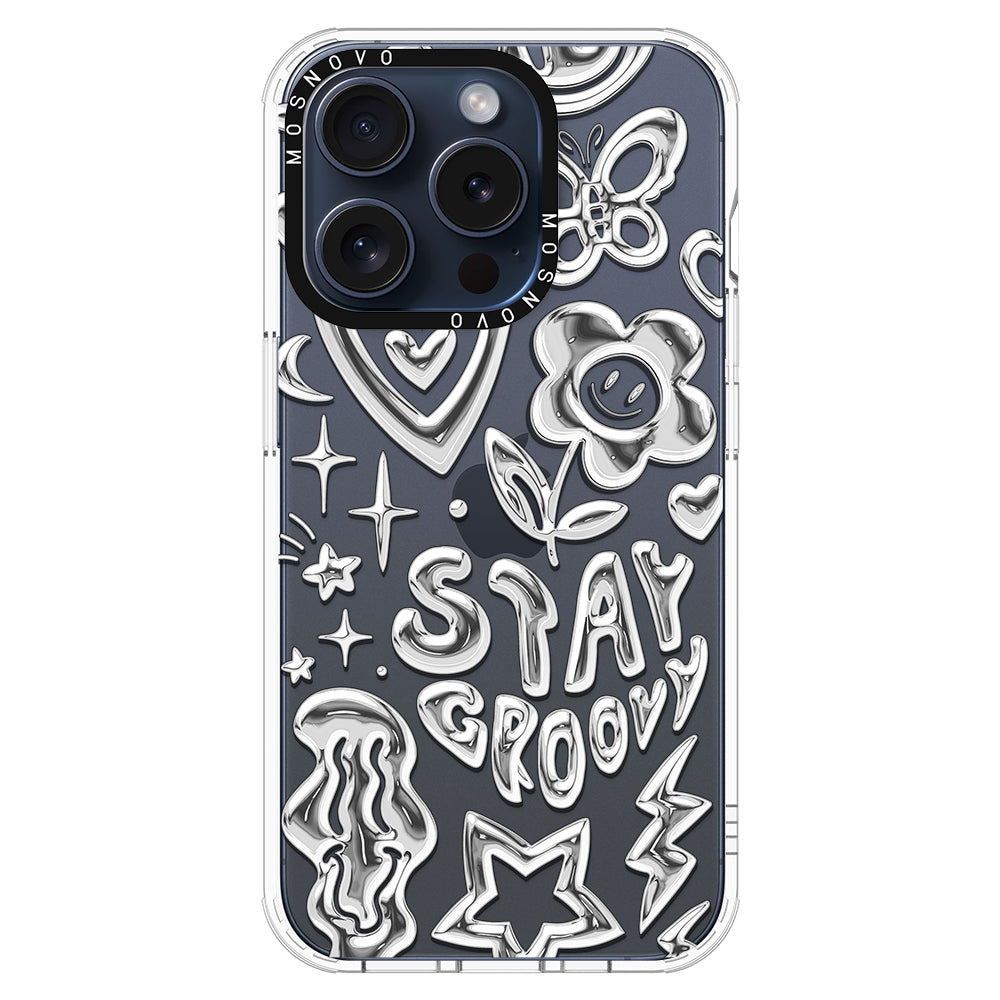 Silver Chrome Art (Flat Print) Phone Case - iPhone 15 Pro Case