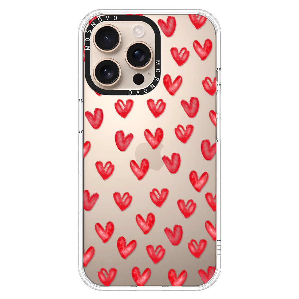 Cute Little Hearts Phone Case - iPhone 16 Pro Max Case - MOSNOVO