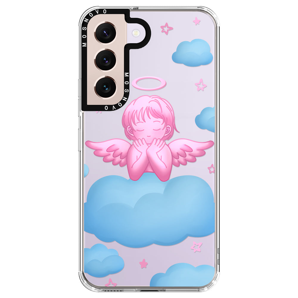 Pink Serenity Angel Phone Case - Samsung Galaxy S22 Case