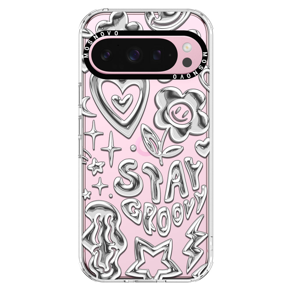 Silver Chrome Art (Flat Print) Phone Case - Google Pixel 9 Pro Case