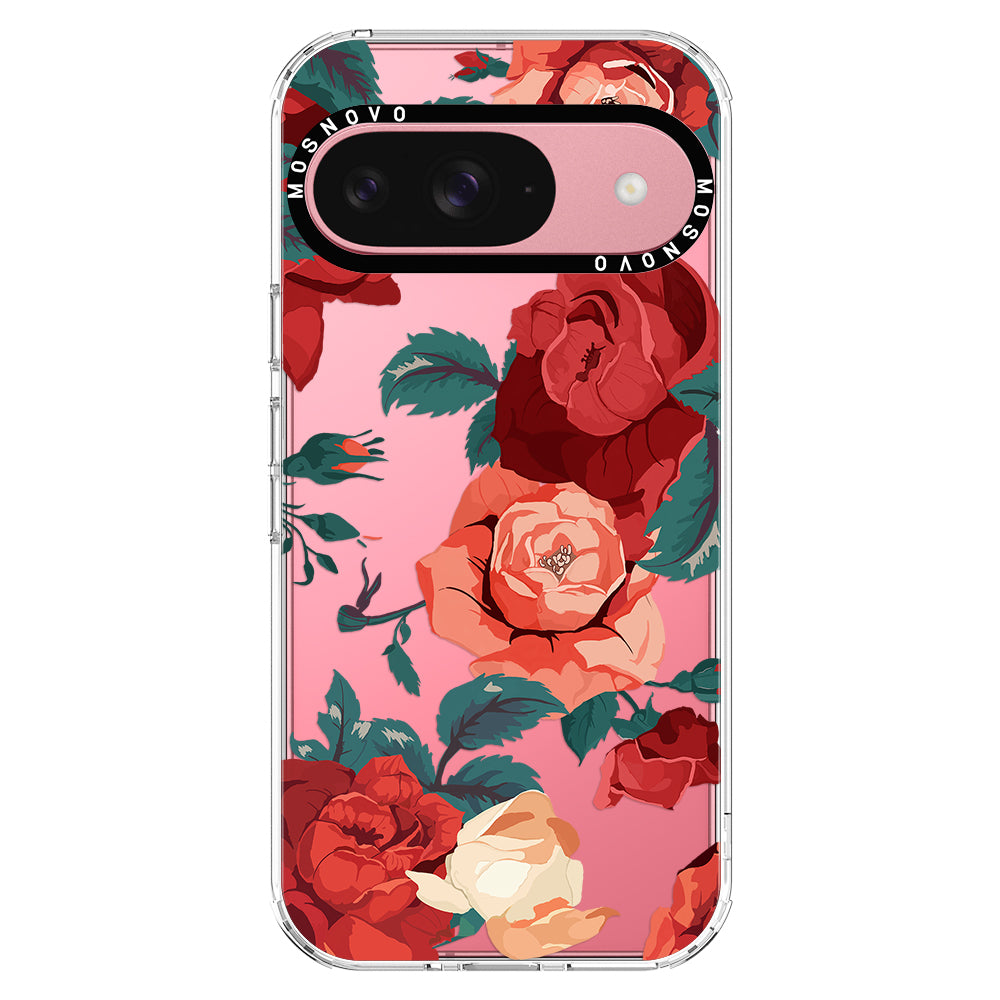 Vintage Red Rose Phone Case - Google Pixel 9 Case