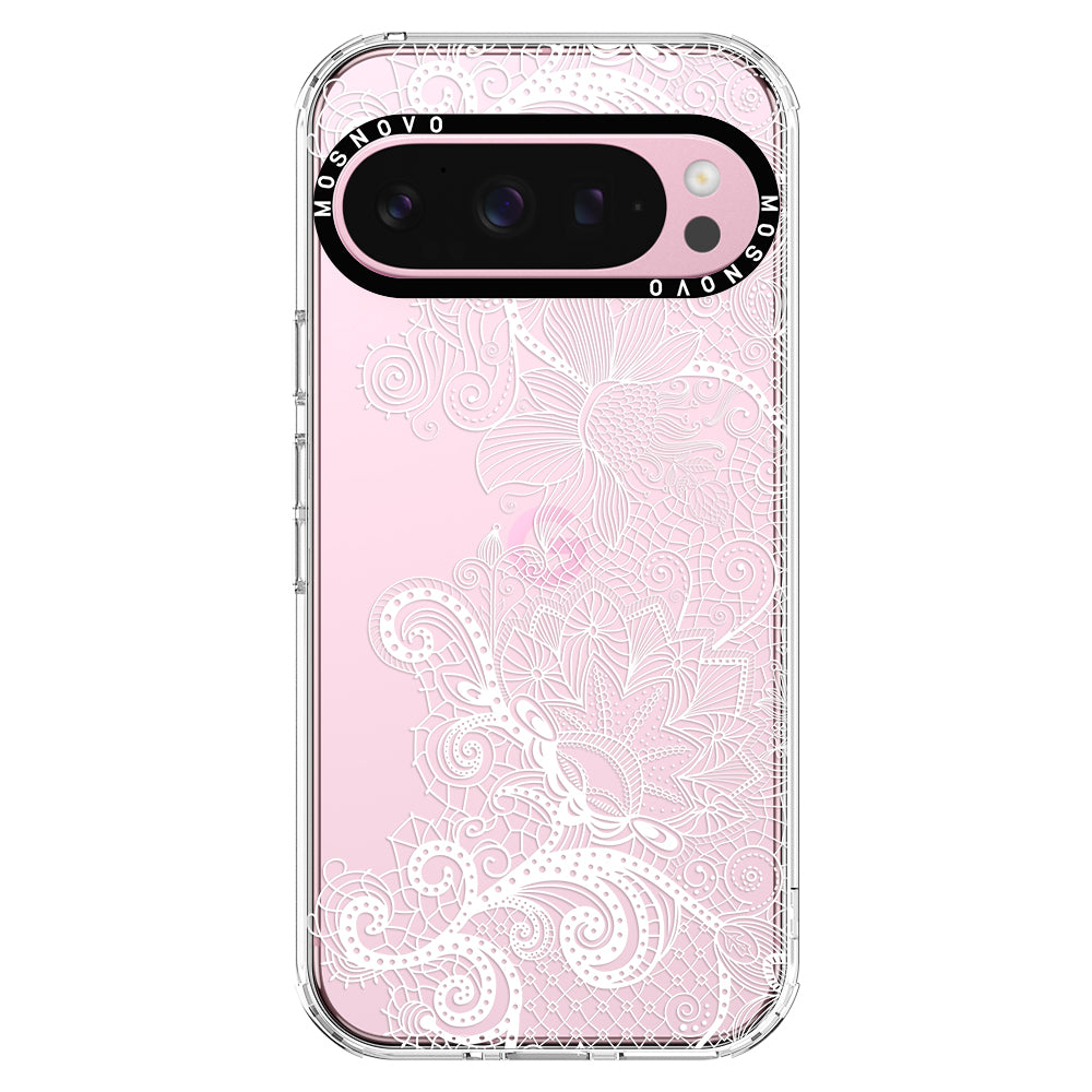 Lace White Flower Phone Case - Google Pixel 9 Pro XL Case