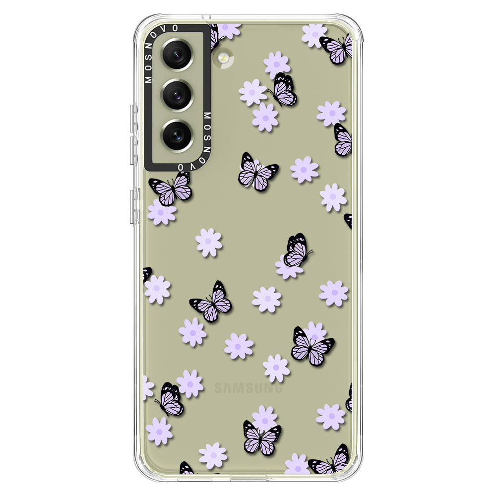 Lilac Butterfly Phone Case - Samsung Galaxy S21 FE Case