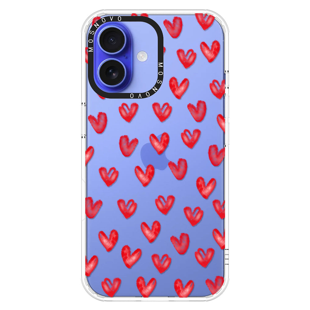 Cute Little Hearts Phone Case - iPhone 16 Plus Case - MOSNOVO