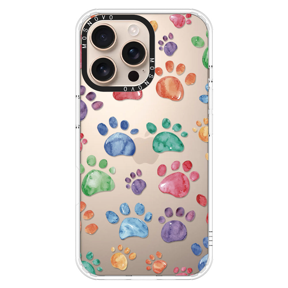 Colorful Paw Phone Case - iPhone 16 Pro Max Case - MOSNOVO