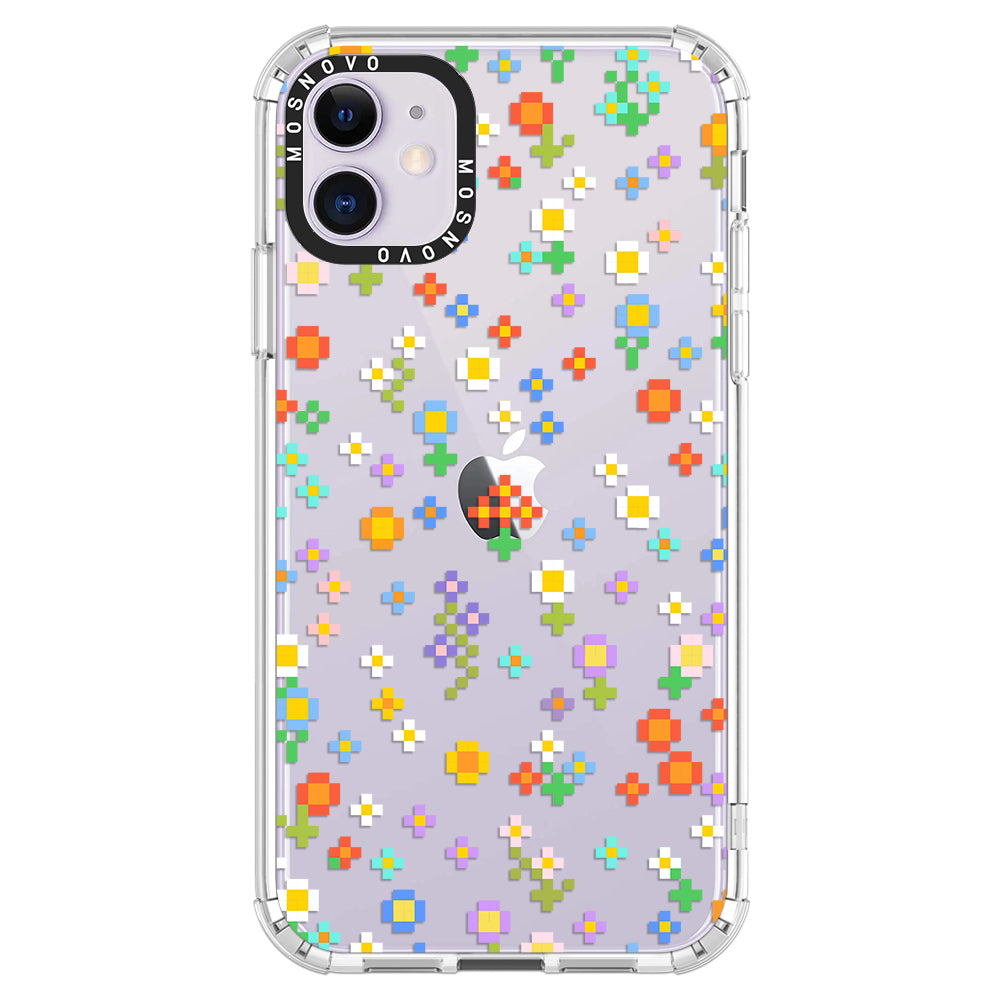 Pixel-Floral Phone Case - iPhone 11 Case