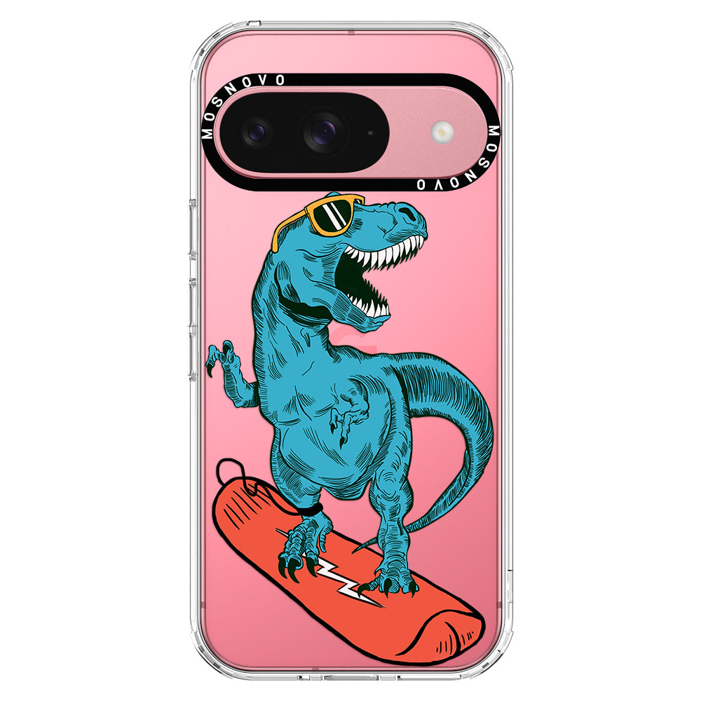 Surfing Dinosaur Phone Case - Google Pixel 9 Case