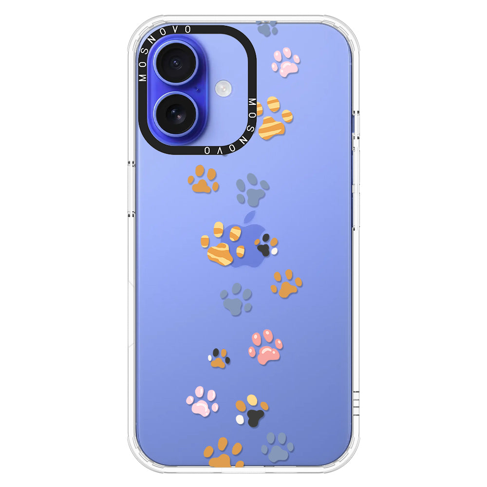 Colorful Paw Phone Case - iPhone 16 Plus Case - MOSNOVO