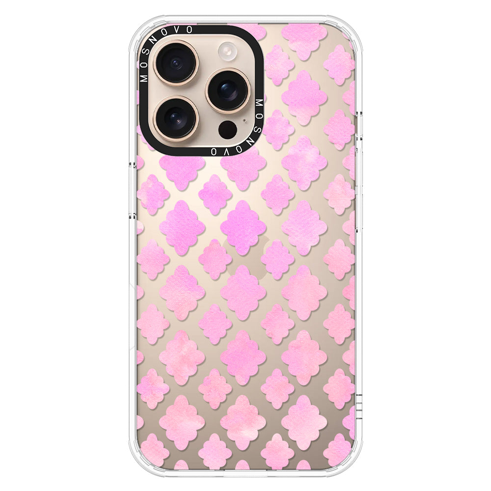 Pink Flower Diamond Phone Case - iPhone 16 Pro Max Case - MOSNOVO