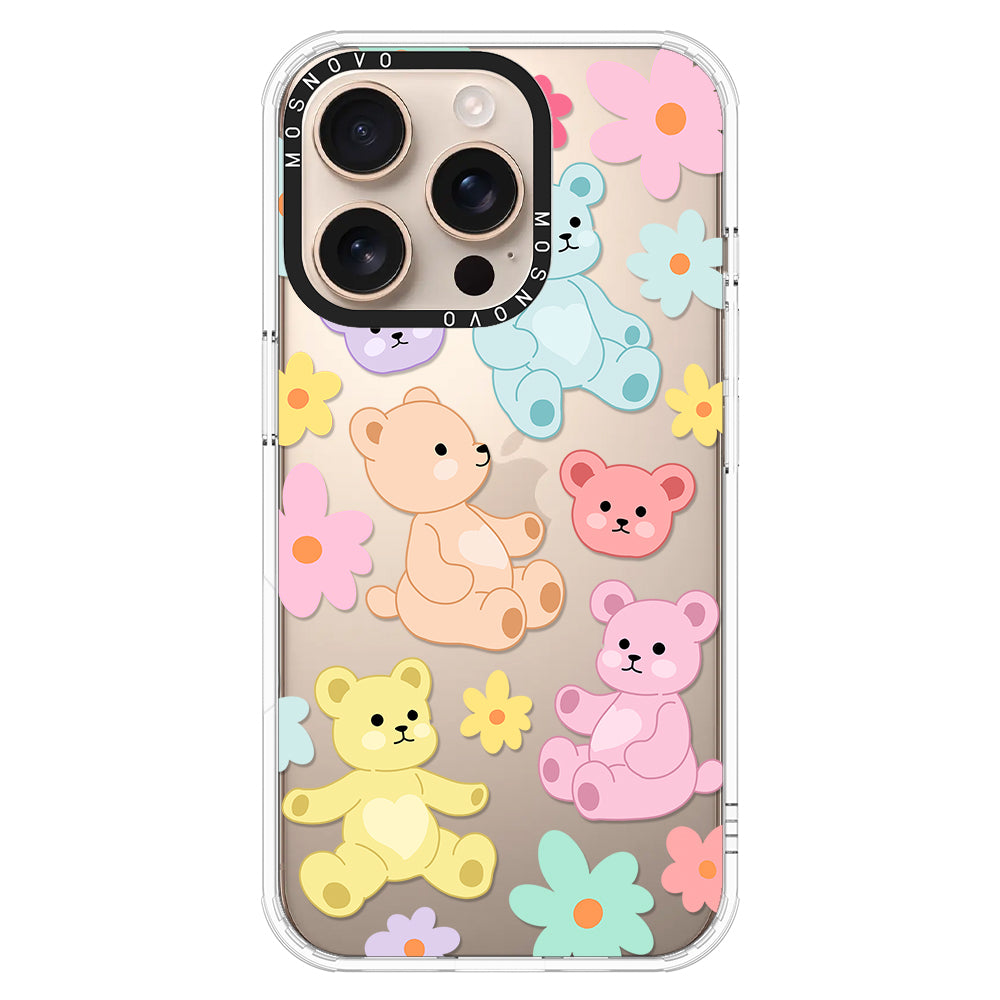 Cute Teddy Bear Phone Case - iPhone 16 Pro Case - MOSNOVO