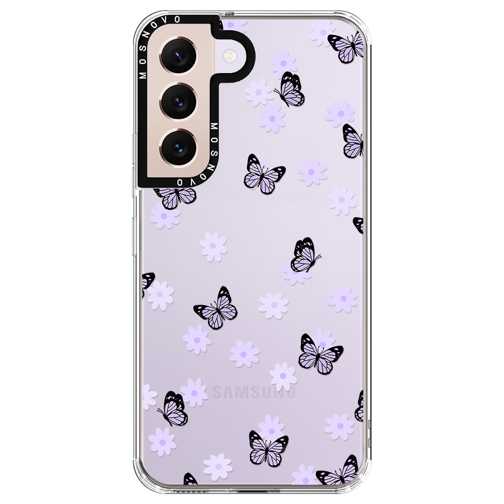 Lilac Butterfly Phone Case - Samsung Galaxy S22 Case