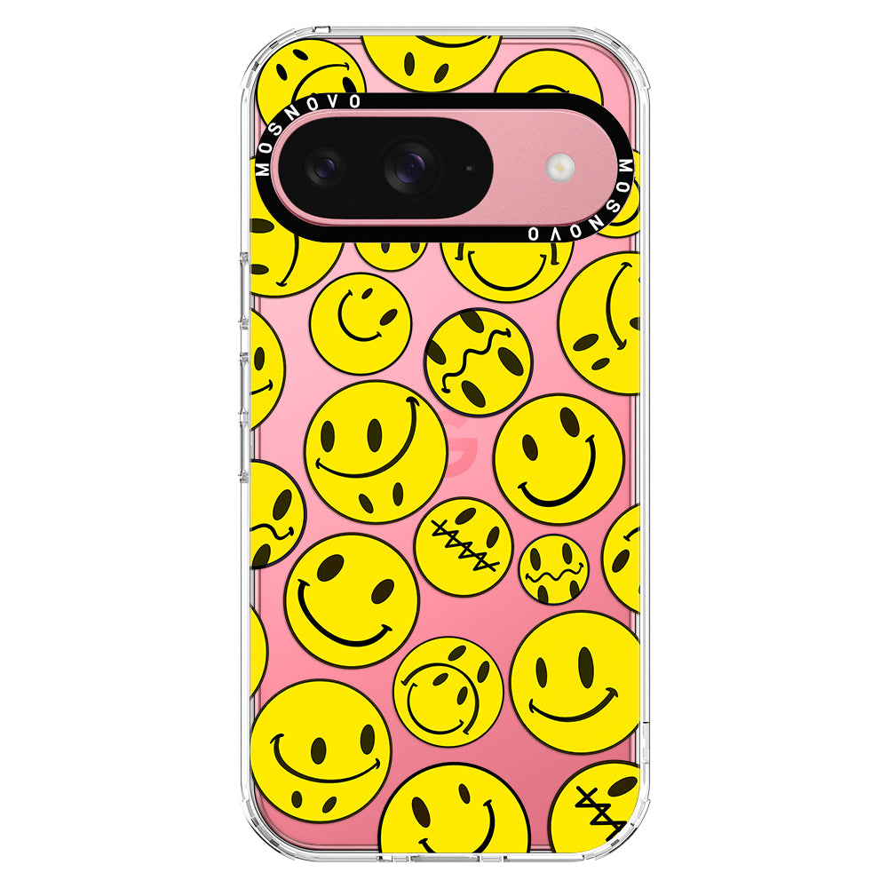 Yellow Sad Smile Face Phone Case - Google Pixel 9 Case