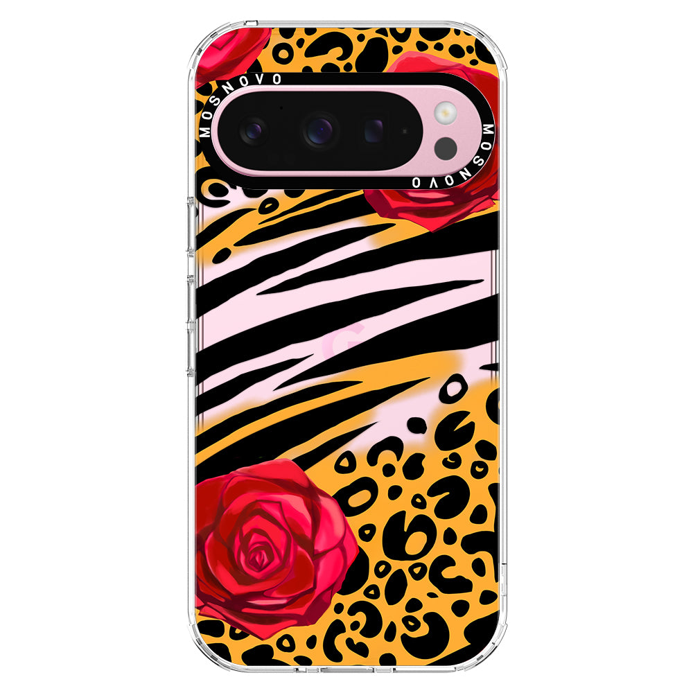 Wild Floral Leopard Phone Case - Google Pixel 9 Pro XL Case