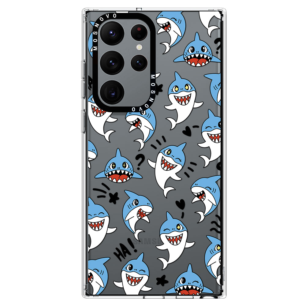 Cute Sharks Phone Case - Samsung Galaxy S22 Ultra Case