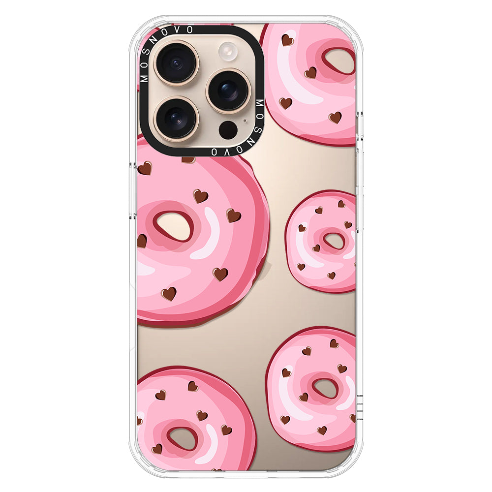 Pink Donuts Phone Case - iPhone 16 Pro Max Case - MOSNOVO