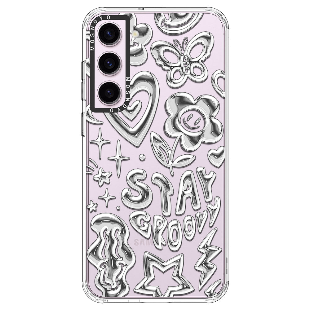 Silver Chrome Art (Flat Print) Phone Case - Samsung Galaxy S23 Plus Case