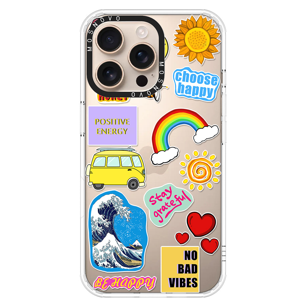 Happy Vibes Phone Case - iPhone 16 Pro Max Case - MOSNOVO